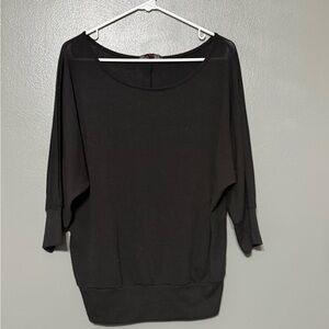 Body Central Black 3/4 Sleeve Top.